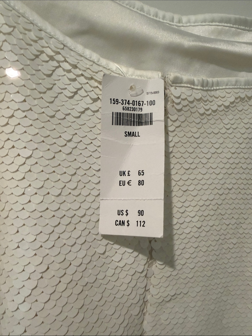 Abercrombie & Fitch White Sequin Mini Dress - Picture 2 of 4